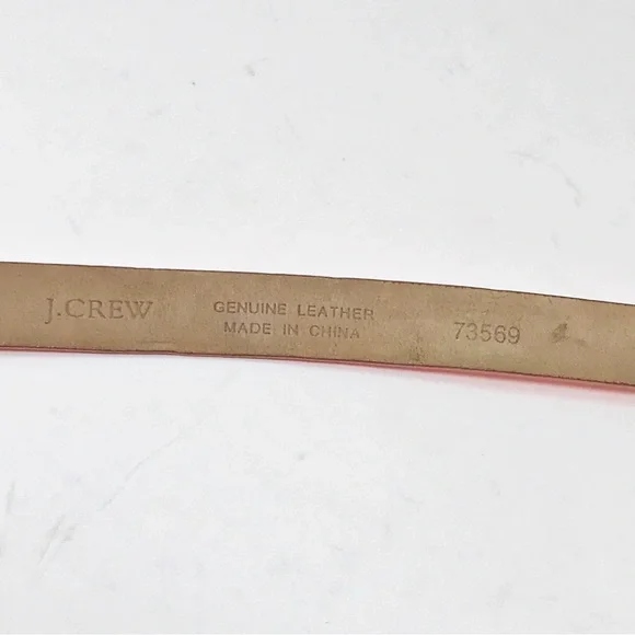 J. Crew Light Coral Patent Leather Skinny Belt Size S/M - Picture 10 of 12